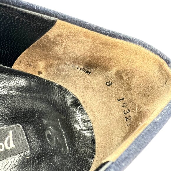 Paul Green Navy Blue Suede Low Block Heel Pumps Size 10.5 - Picture 11 of 14